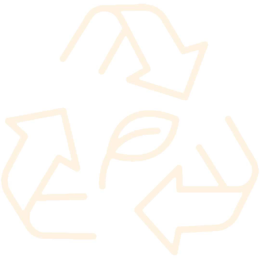 Beige recycling symbol